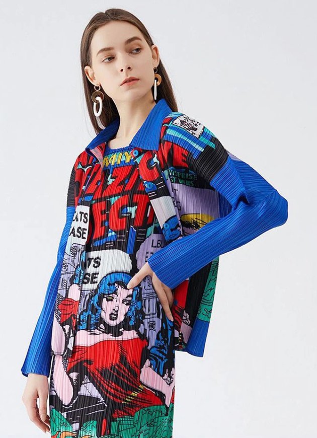 Pleated Typography Shirt